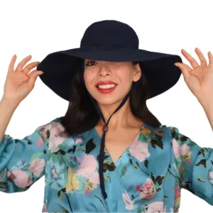 Sombero Sun Day Beach Ribbon Hat UPF 50+ Navy U - Image 3