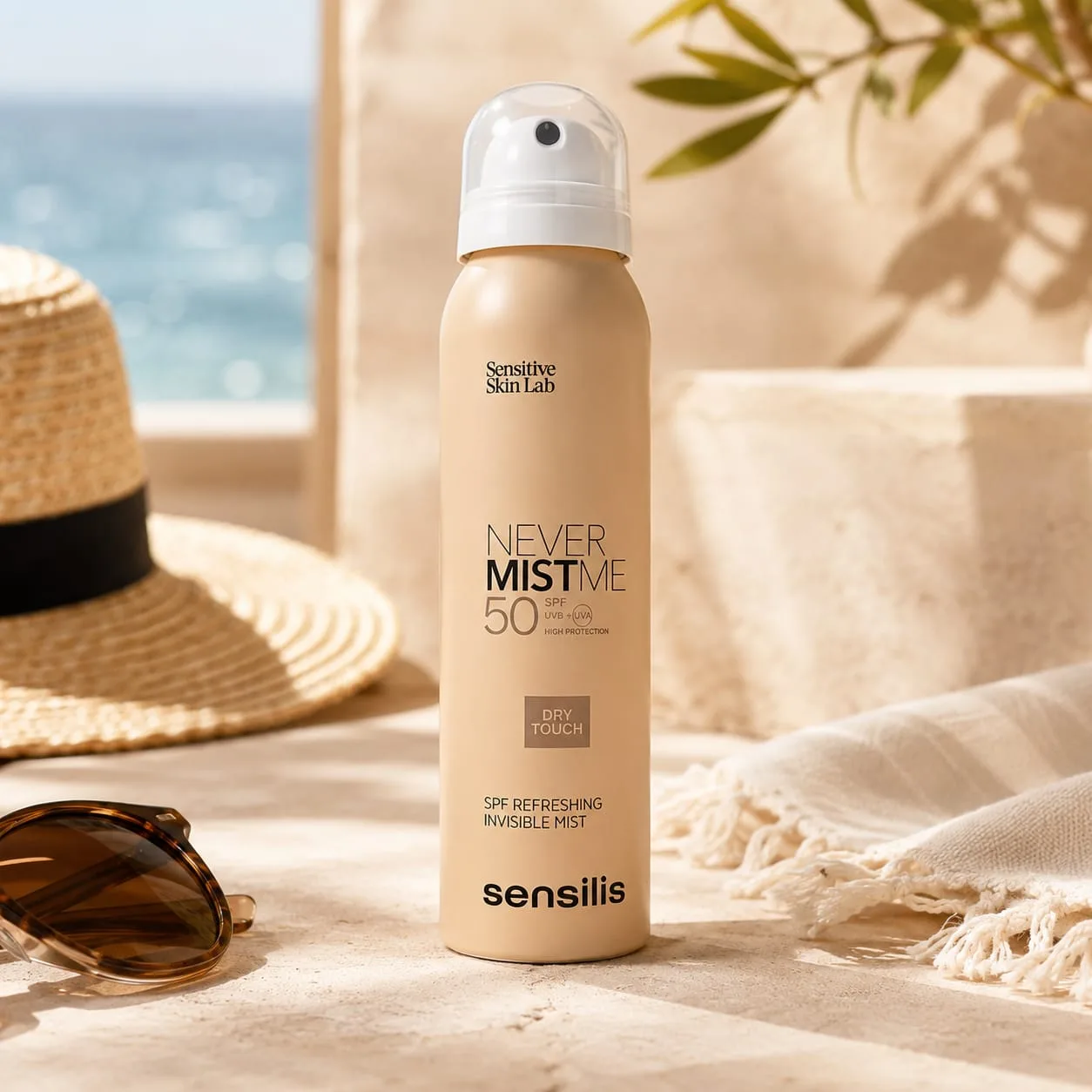 Sensilis Never Mist Me Bruma Solar Refrescante Invisible Toque Seco SPF50+ 100ml - Imagen 2