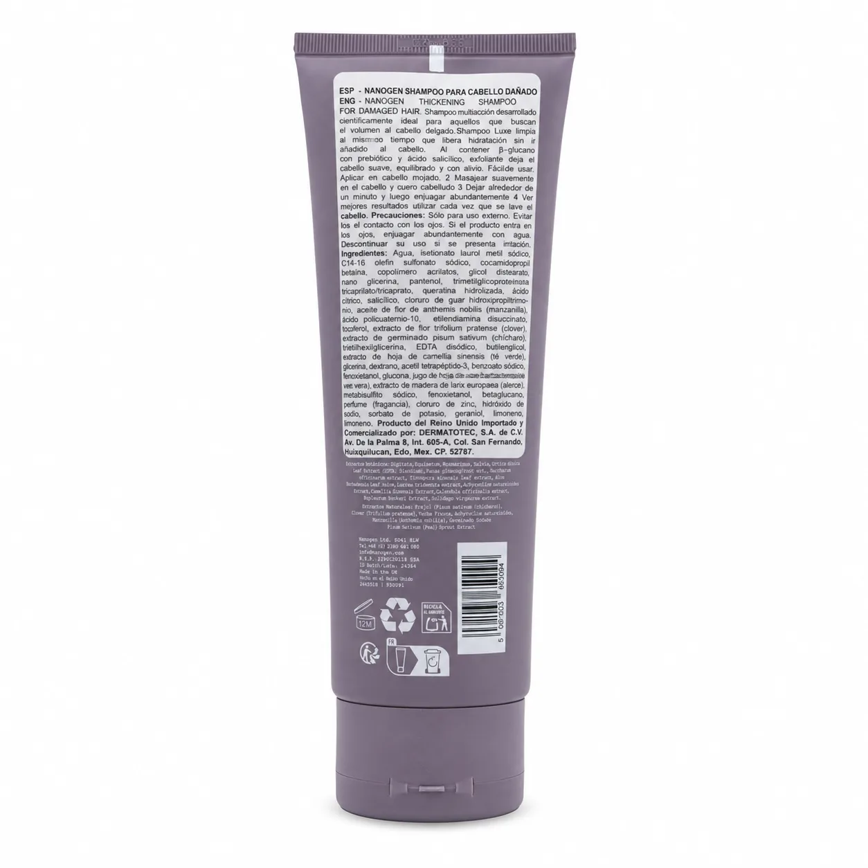 Nanogen Thickening Shampoo para Cabello Dañado 240ml - Image 2