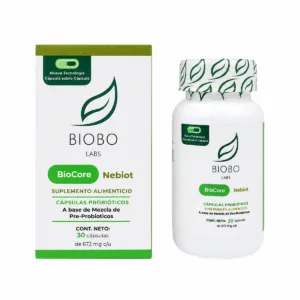 Biobo Labs BioCore Nebiot Mezcla de Pre-Bioticos 872mg 30 Cápsulas