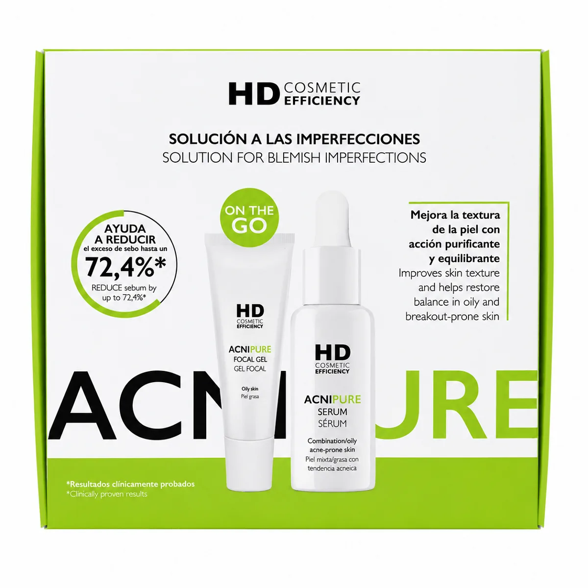 HD Cosmetic Efficiency Acnipure Kit Gel Focal + Serum - Image 2