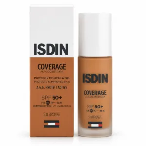 ISDIN Coverage Alta Cobertura Base de Maquillaje SPF50+ 5.0 Bronze 30g